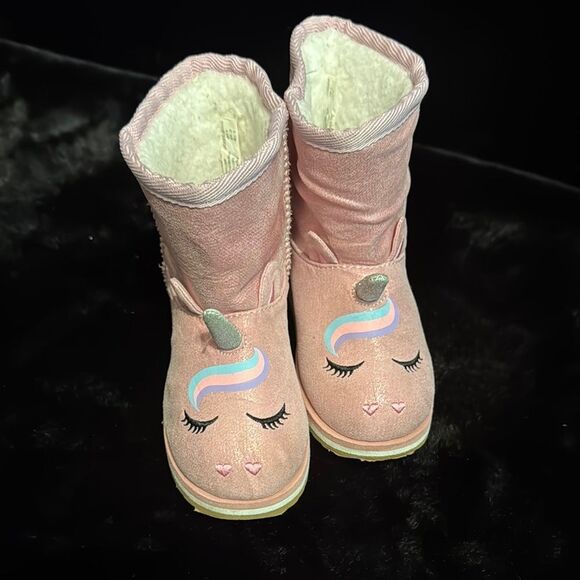Toddler Girls Iridescent Unicorn Boots - Picture 1 of 8